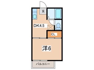 パルハイム二俣川Ｂの物件間取画像